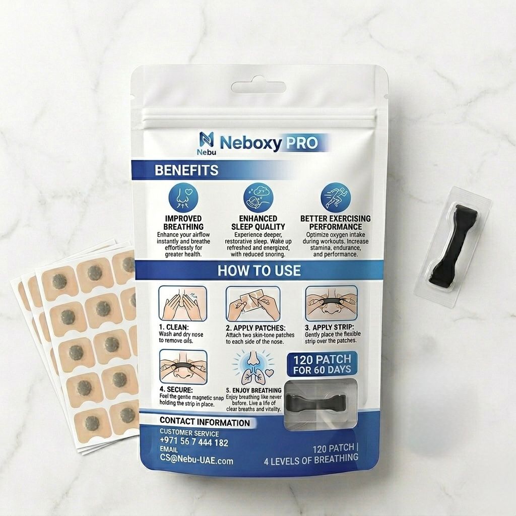 Neboxy™ Magnetic Nasal Strips with 120 Patches enough for 60 days!