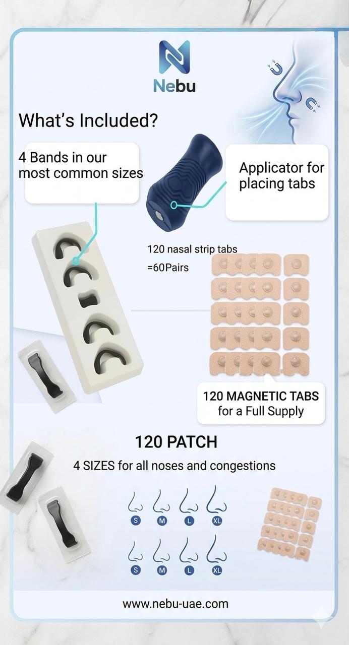 Neboxy™ Magnetic Nasal Strips with 120 Patches enough for 60 days!